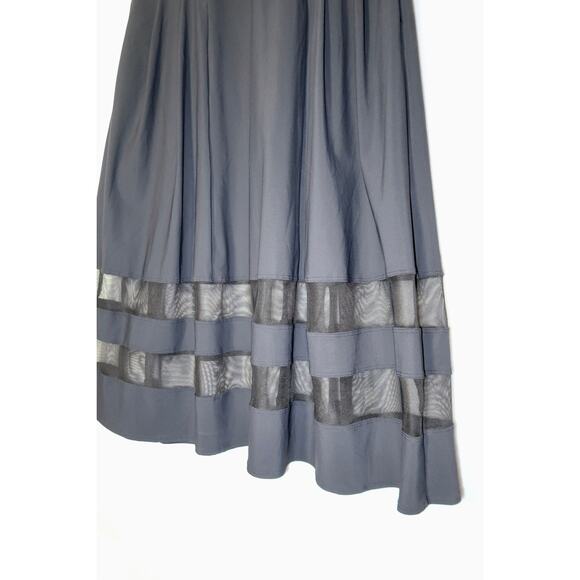 A. Marsi Heaven Black Mesh Panel Dress Medium Made in Italy $300 - Picture 3 of 9